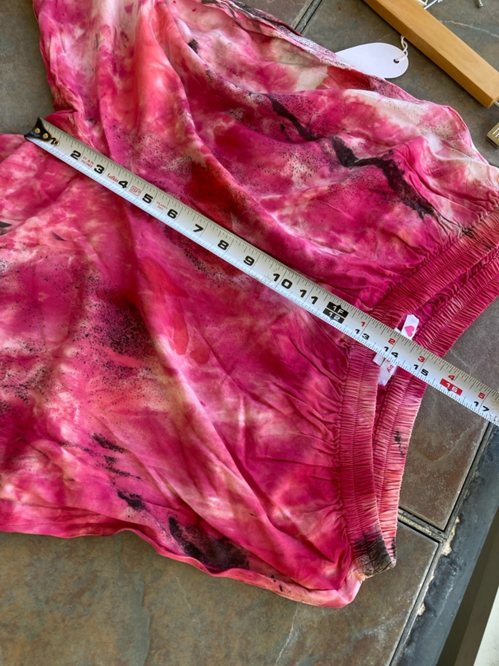 Women's Wide Leg Tie-Dye Pants in Pink Multi - Picture 3 of 8